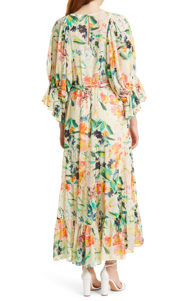 Ted Baker London Kyrie Long Sleeve Floral Maxi Dress, Alternate, color, 
