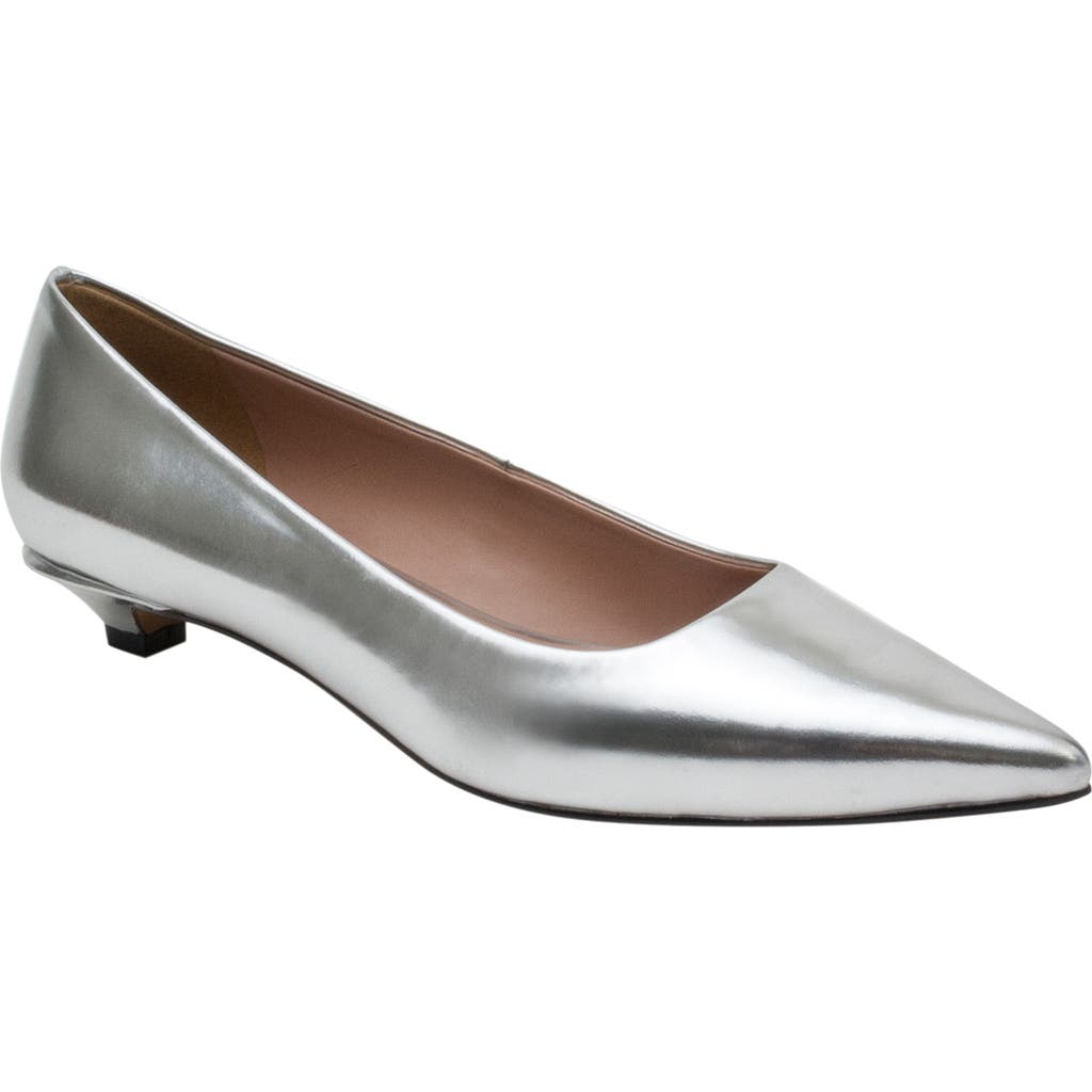 Linea Paolo Patent Pointed Toe Pump In Silver