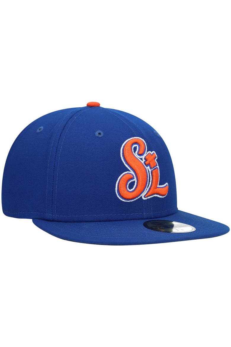 Men's New Era Blue St. Lucie Mets Authentic Collection Team Home 59FIFTY Fitted Hat, Alternate, color, Blue