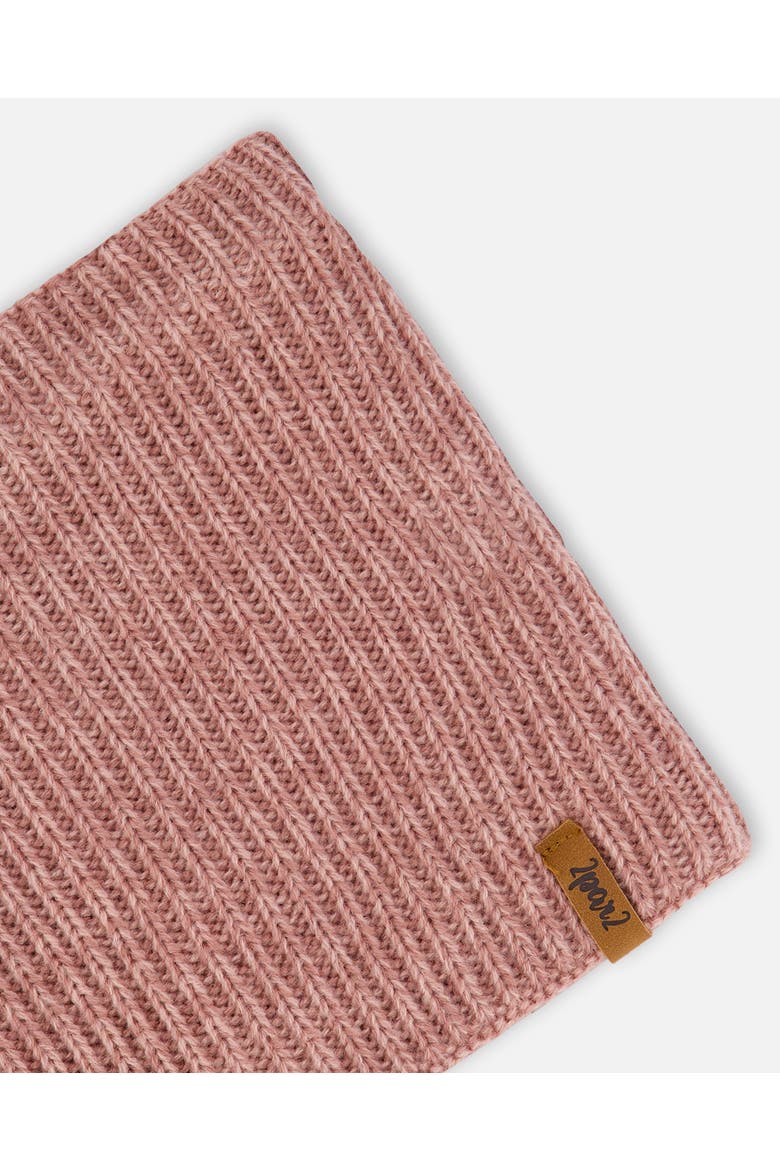 Girl Mid-Season Knit Neck Warmer, Alternate, color, Dusty Pink