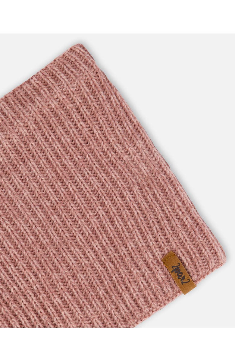 Deux par Deux Girl Mid-Season Knit Neck Warmer, Alternate, color, Dusty Pink