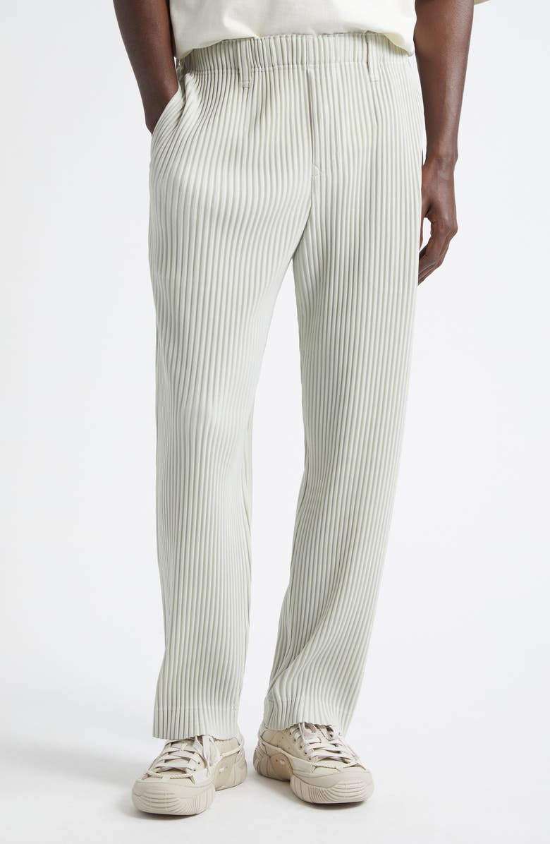 Homme Plissé Issey Miyake Tailored Pleats 1 Straight Leg Pants, Main, color, Frosty Gray