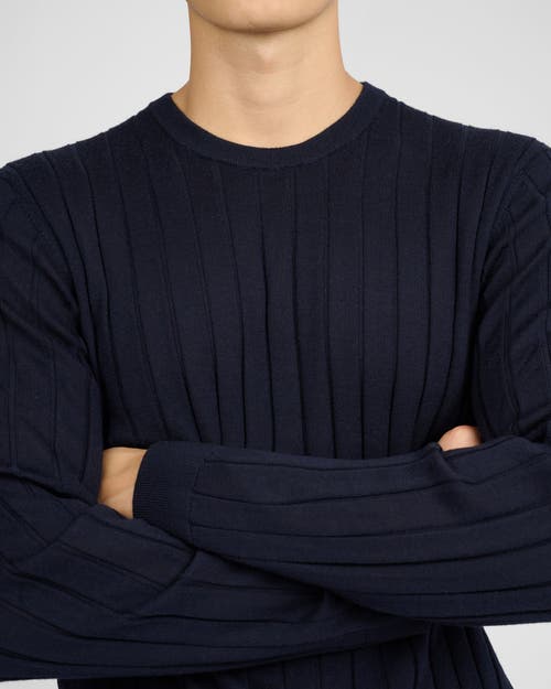Onia Extra Fine Merino Wool Crewneck Sweater In Blue