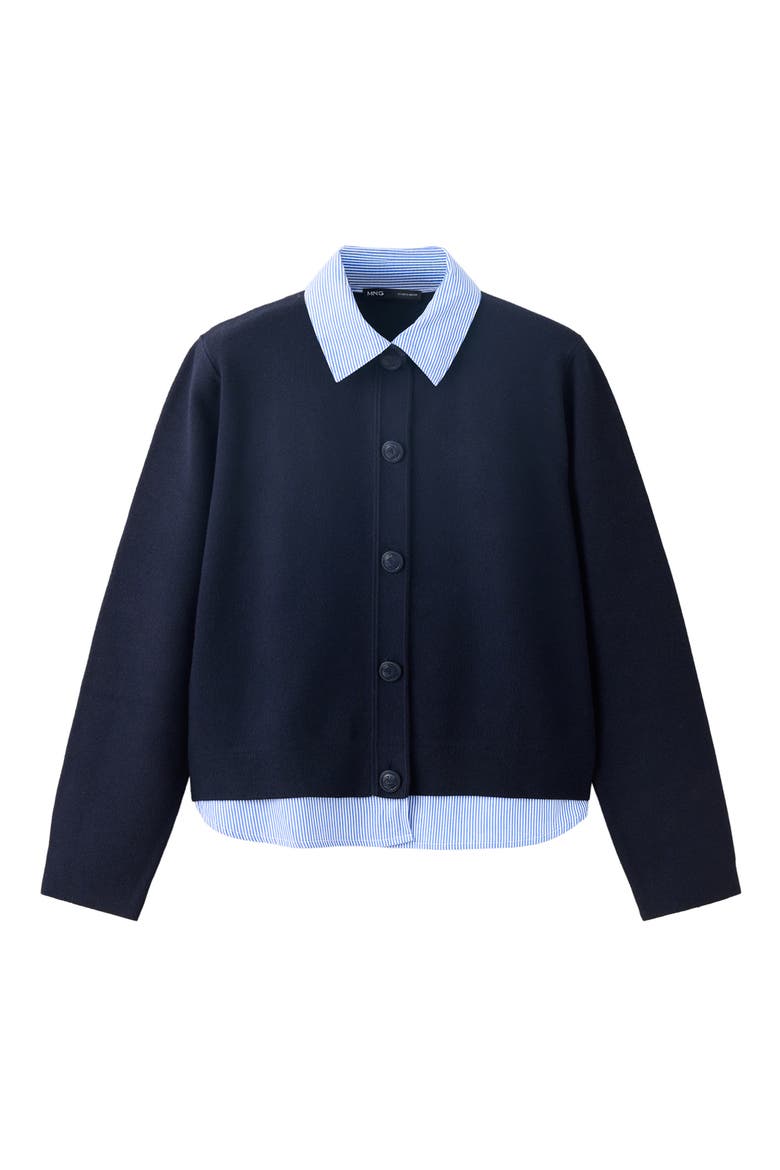 Marzo Contrast Trim Jacket, Alternate, color, NAVY