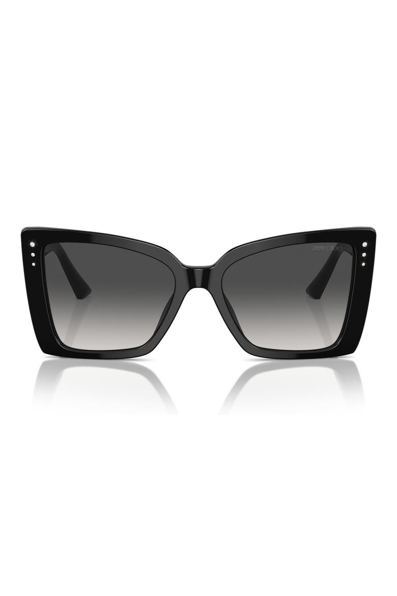 54mm Butterfly Sunglasses, Main, color, BLACK / GRADIENT GREY