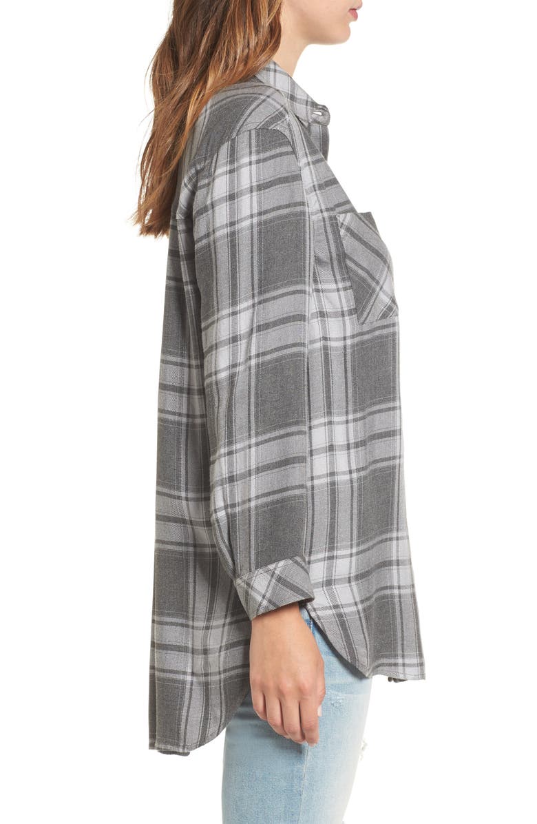 BP. Oversize Flannel Shirt, Alternate, color, 