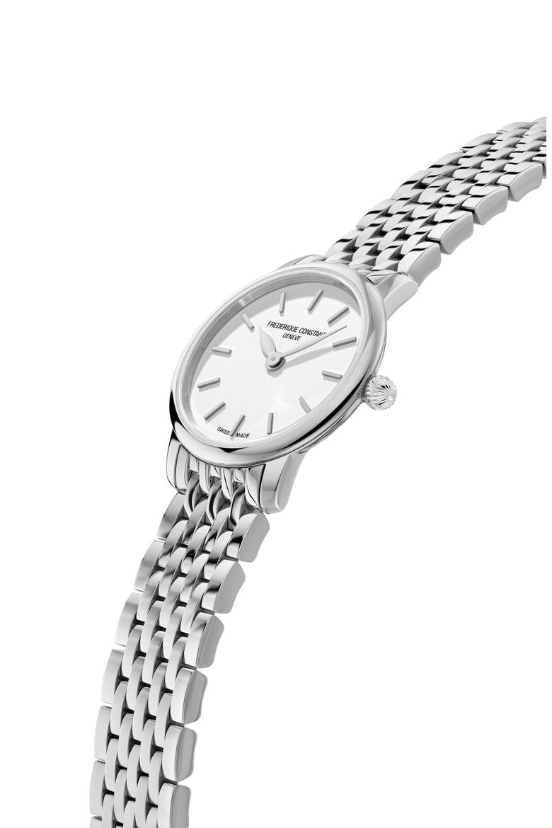 Classic Slimline Bracelet Watch, 25mm, Alternate, color, SILVER-TONE