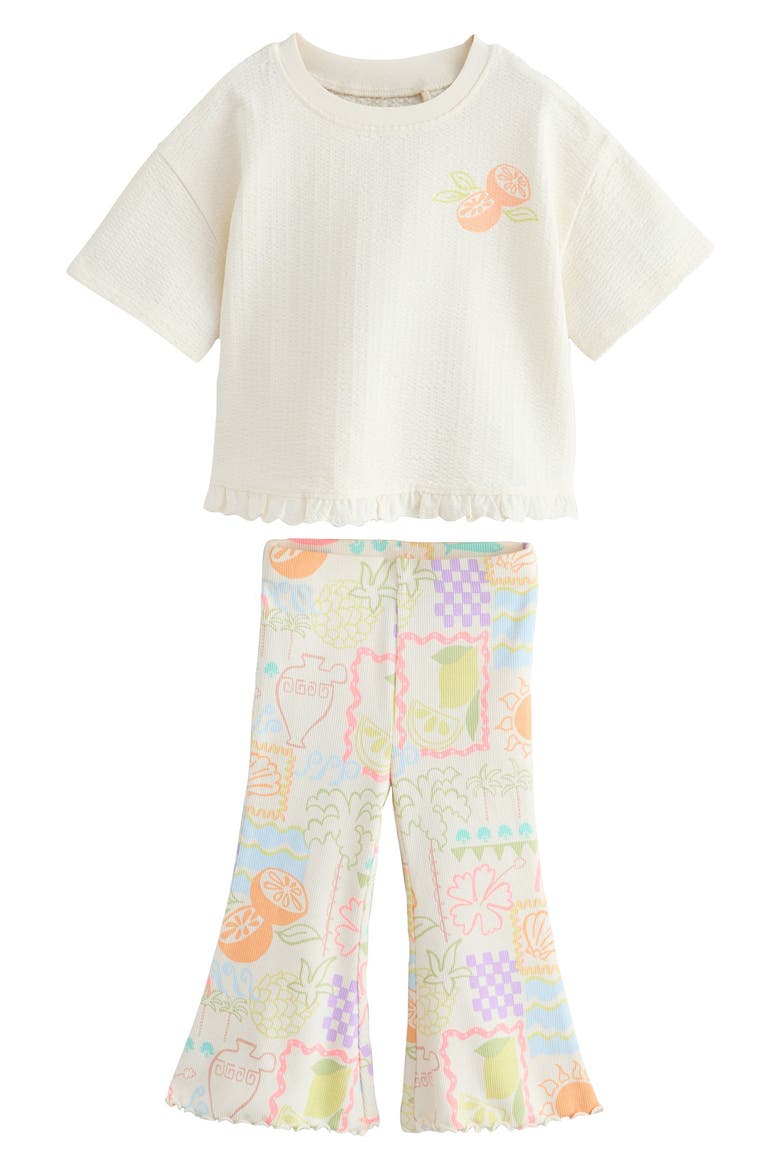 Kids' Ribbed T-Shirt & Leggings Set, Main, color, WHITE
