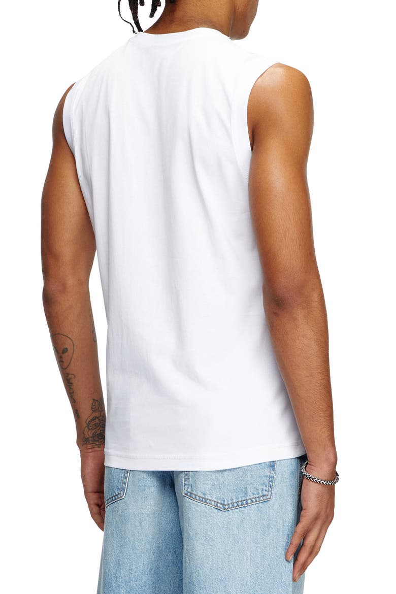 T-Isco-Div Logo Appliqué Muscle Tee, Alternate, color, WHITE