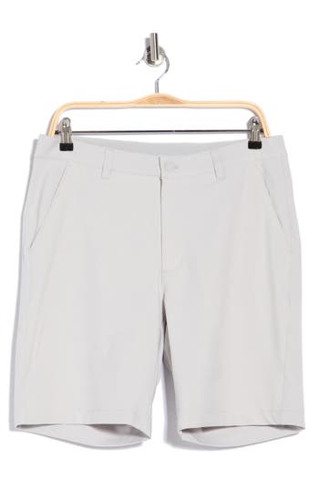 Greg Norman Classic Flat Front Golf Shorts In Gray