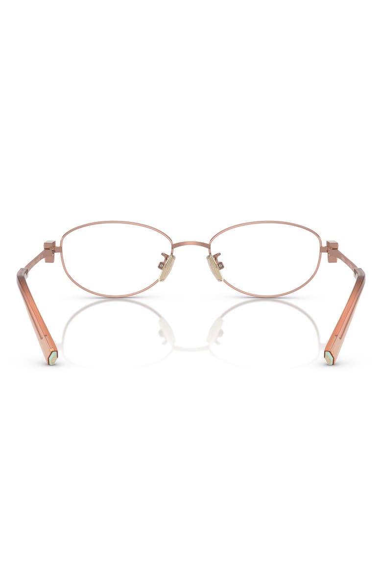 Tiffany & Co. 52mm Oval Optical Glasses, Alternate, color, Rose Gold
