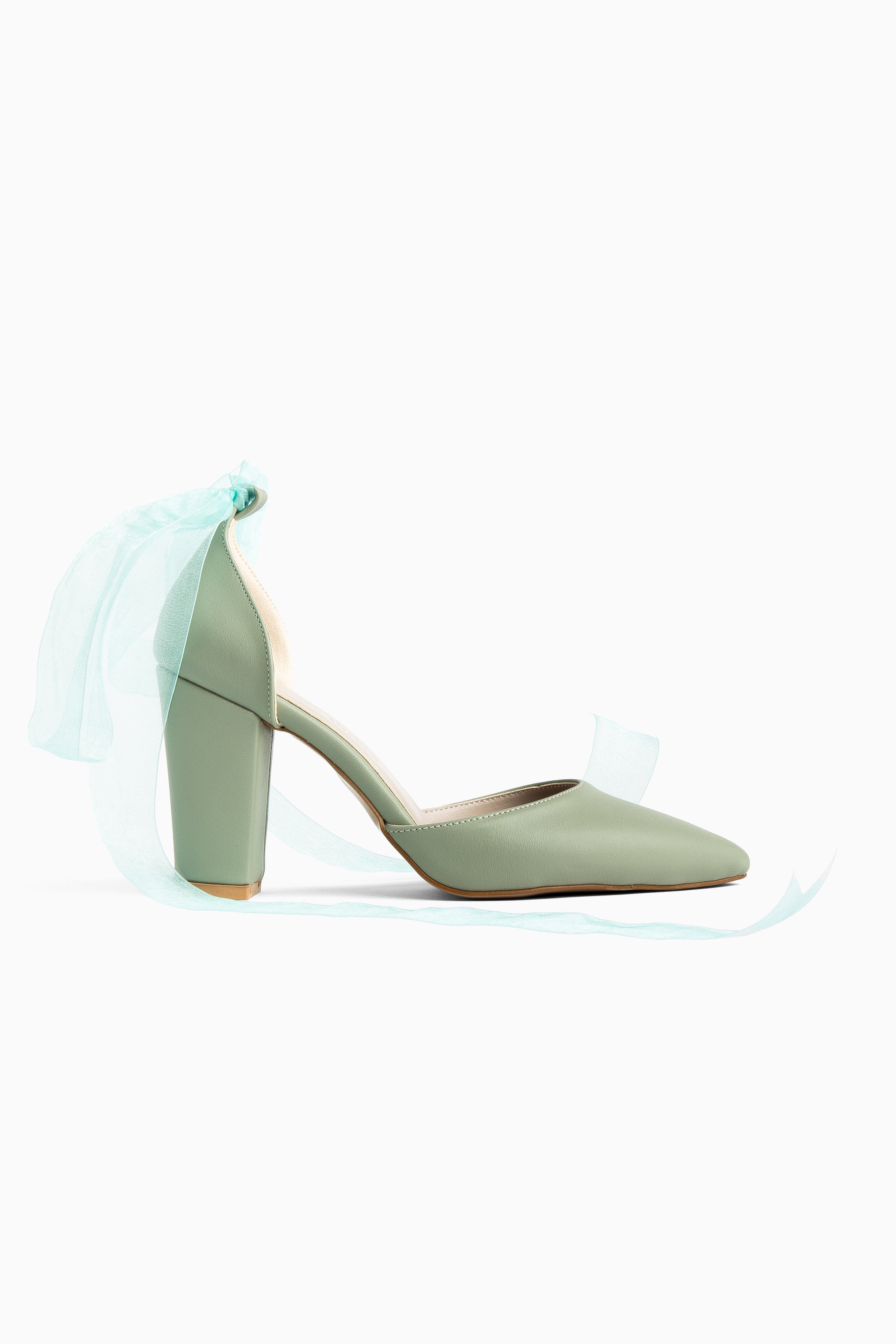Gisele High Block Heels, Alternate, color, Olive Green