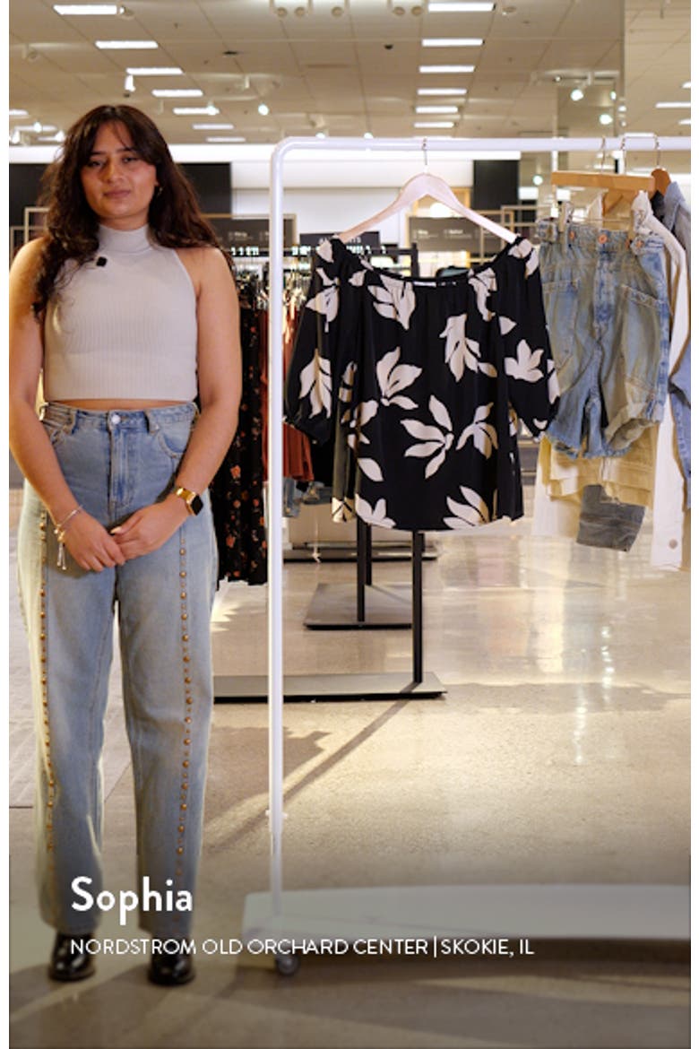 Floral Print Off the Shoulder Top video