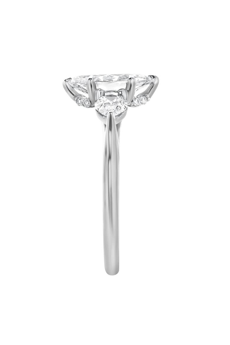 Fallon 2CT Marquise & Pear Three Stone Lab Diamond Ring 14K Gold, Alternate, color, 14K White Gold