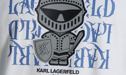 Karl Lagerfeld Paris Gothic Karl Logo Graphic T-shirt In White