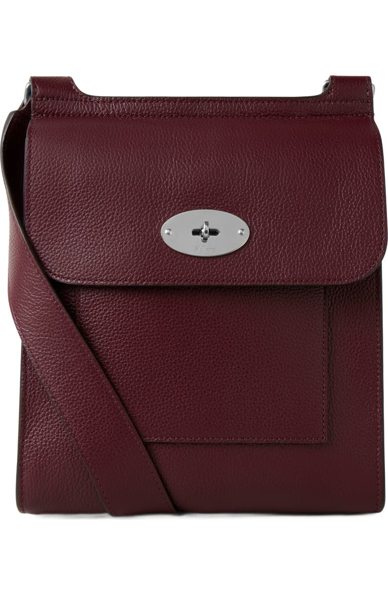 Mulberry Antony Leather Crossbody Bag, Main, color, Black Cherry