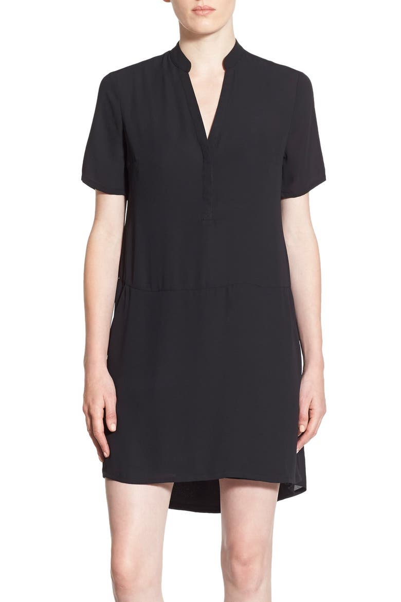 'Bronson' Shirtdress, Main, color, BLACK