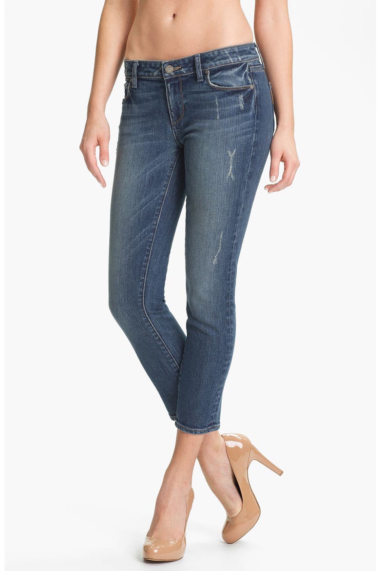 Denim 'Kylie' Crop Skinny Jeans, Main, color, BEACHWOOD