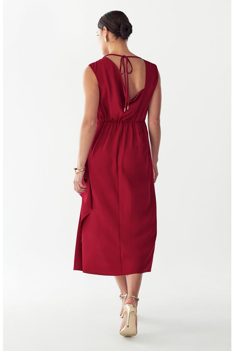 Giselle Midi Dress, Alternate, color, Burgundy