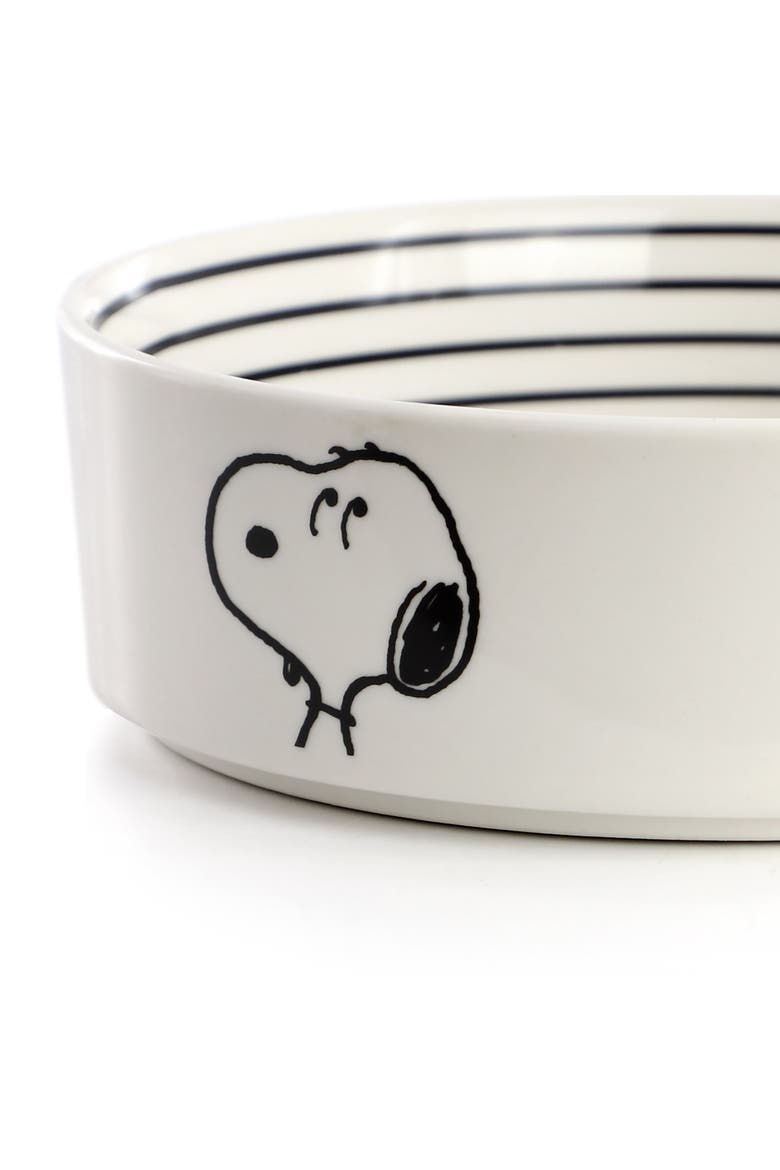 Suppertime Favorites 6.5in Stoneware Pet Bowl, Alternate, color, White
