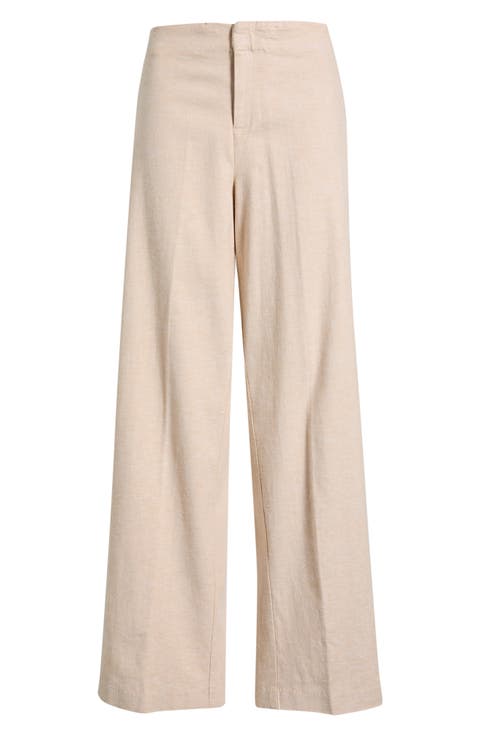 Lenox Linen Blend Wide Leg Pants