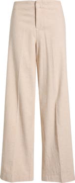 NIC+ZOE Lenox Linen Blend Wide Leg Pants