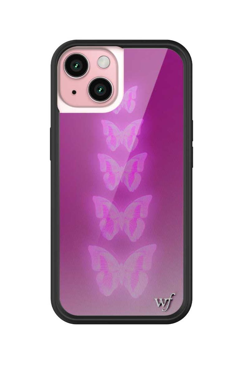 Neon Butterfly iPhone Case, Alternate, color, Purple