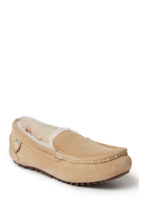 Fireside Mel Genuine Shearling Moccasin Slipper