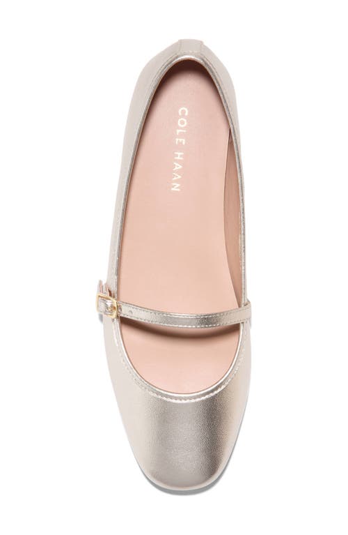 Cole Haan Yelena Mary Jane Flat In Soft Gold