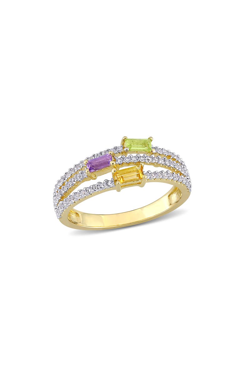 Amethyst Citrine Peridot & White Topaz Ring, Main, color, GOLD MULTI