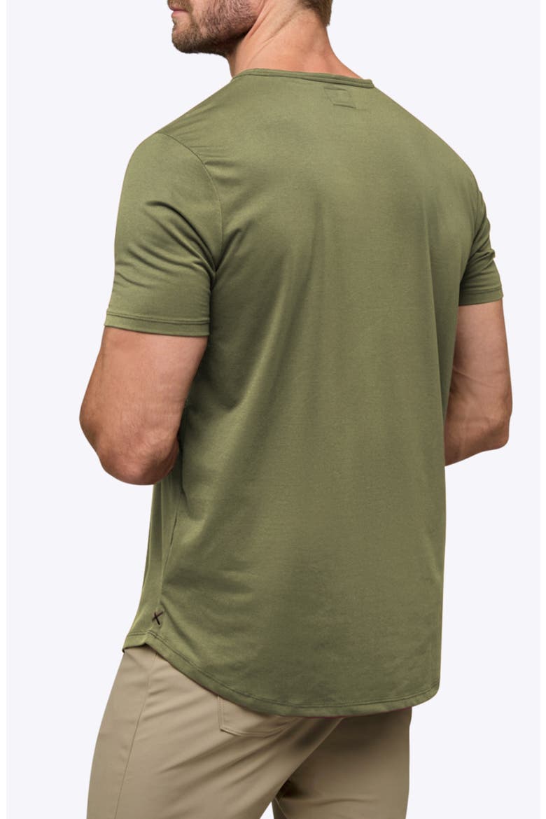 AO Curved Hem Short Sleeve Henley, Alternate, color, CAPERS
