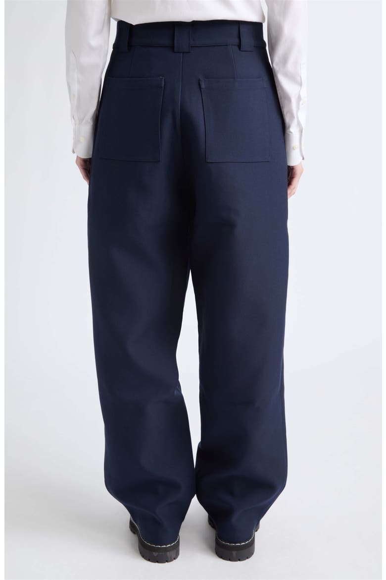 Double Faced Wide Leg Trousers, Alternate, color, NAVY