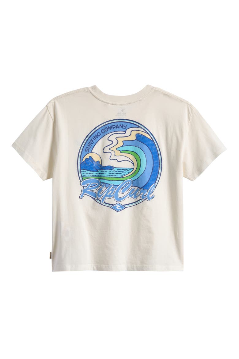 Kids' Logo Crop T-Shirt, Alternate, color, BONE