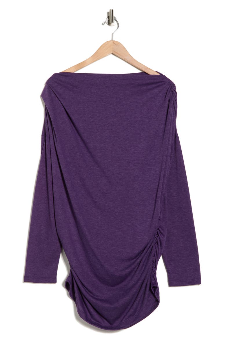 Off-the-Shoulder Knit Top, Alternate, color, PURPLE