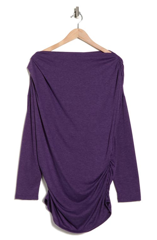 Renee C Off-the-shoulder Knit Top In Purple