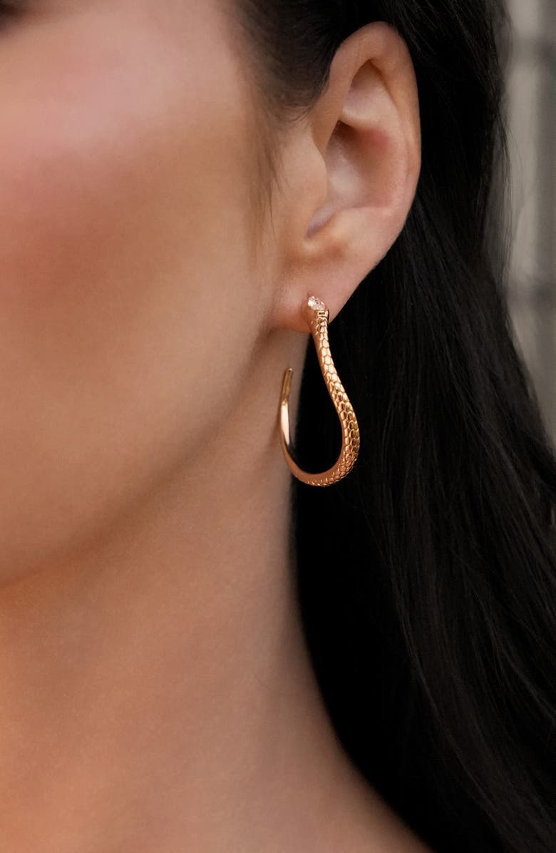 Ettika Large Serpent Slither Hoop Earrings, Alternate, color, Gold