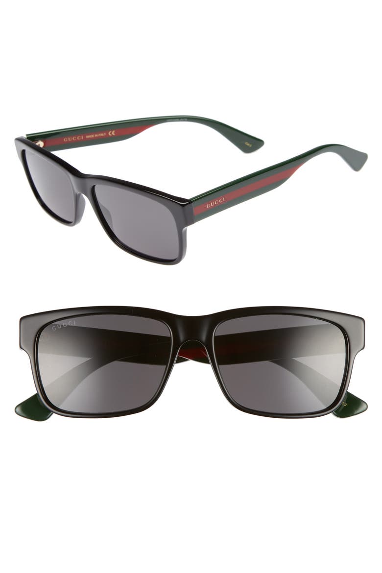 58mm Sunglasses, Main, color, GREEN MULTICOLOR