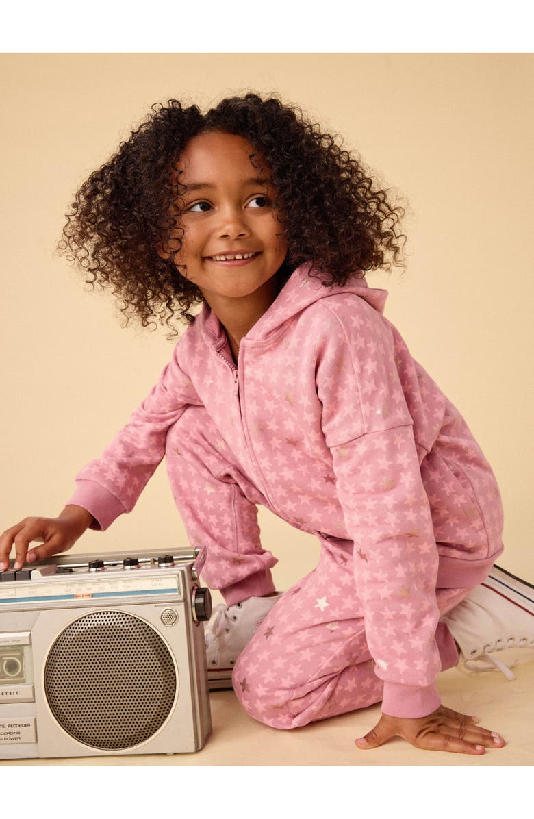 Tea Collection Easy Fit Hoodie, Alternate, color, Metallic Stars