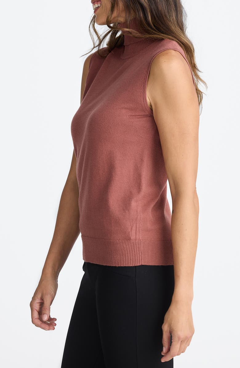 Brave+True Skye Sleeveless Turtleneck Sweater, Alternate, color, Pecan
