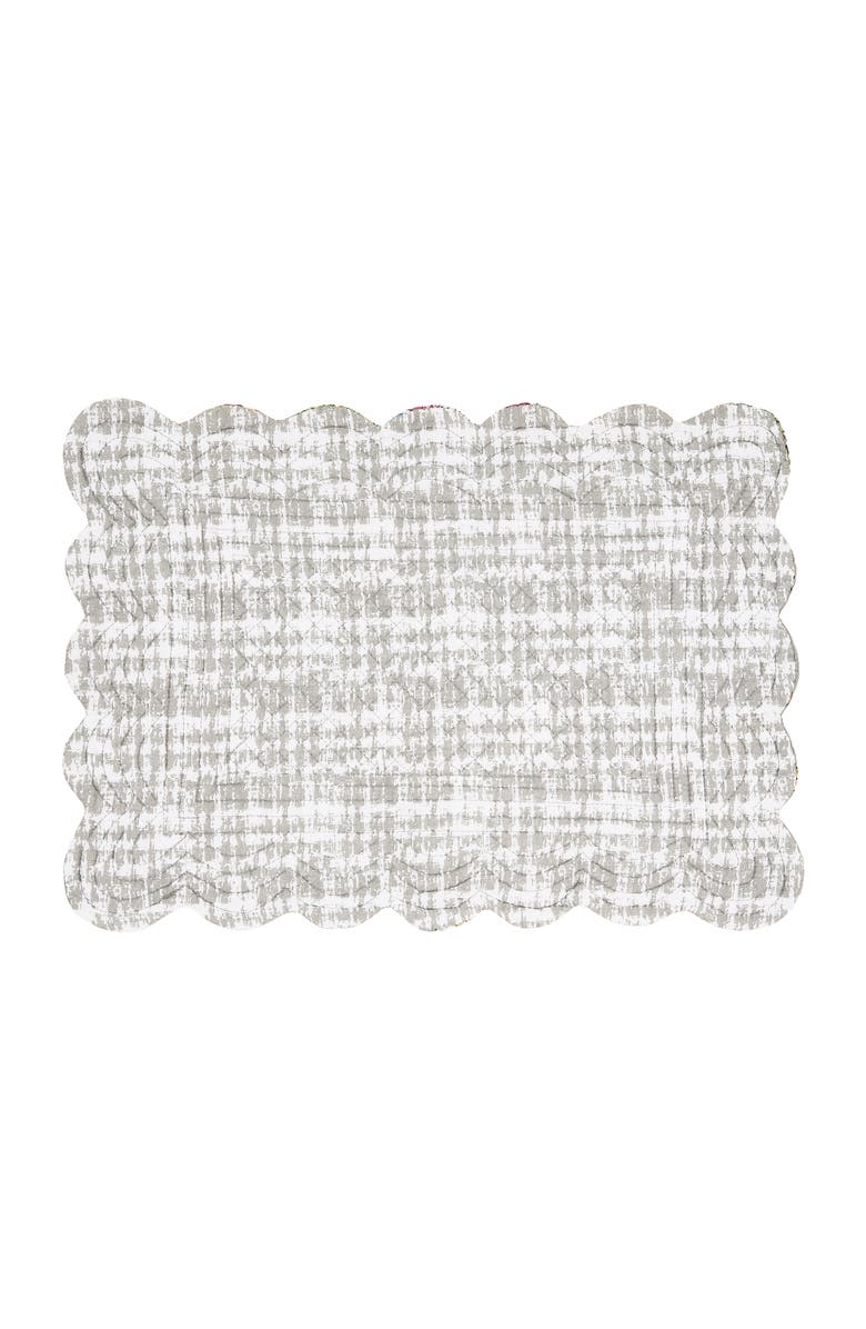 C&F Home Frey Quilted Reversible Colorful Paisley Placemats, Set of 6, 13" x 19", Alternate, color, Grey