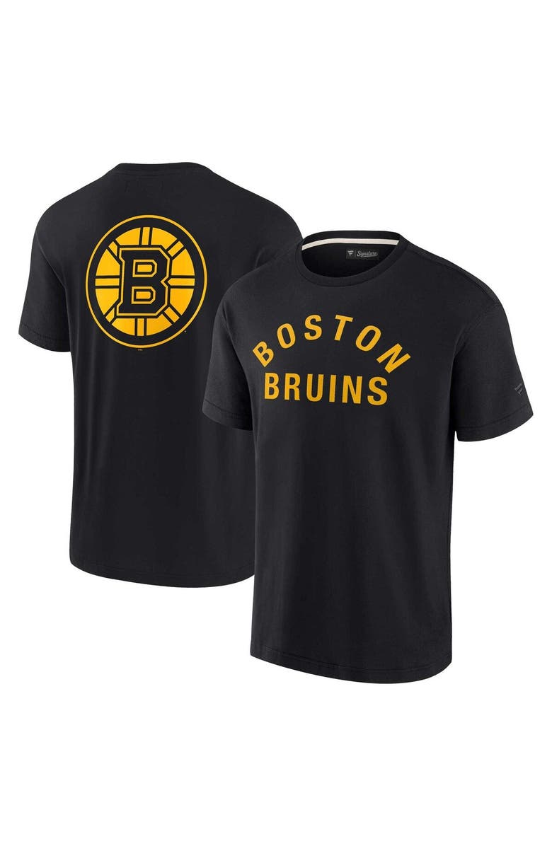 Fanatics Signature Unisex Fanatics Signature Black Boston Bruins Elements Super Soft Short Sleeve T-Shirt, Alternate, color, Black
