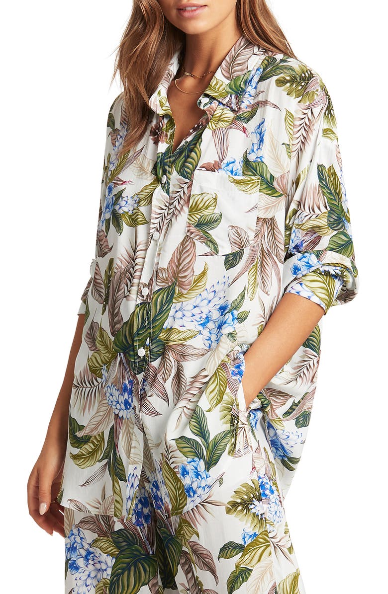 Sea Level Beach Cover-Up Shirt, Alternate, color,