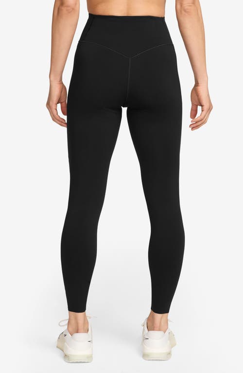 Nike Universa Medium Support High Waist Ankle Leggings In Black/anthracite/black