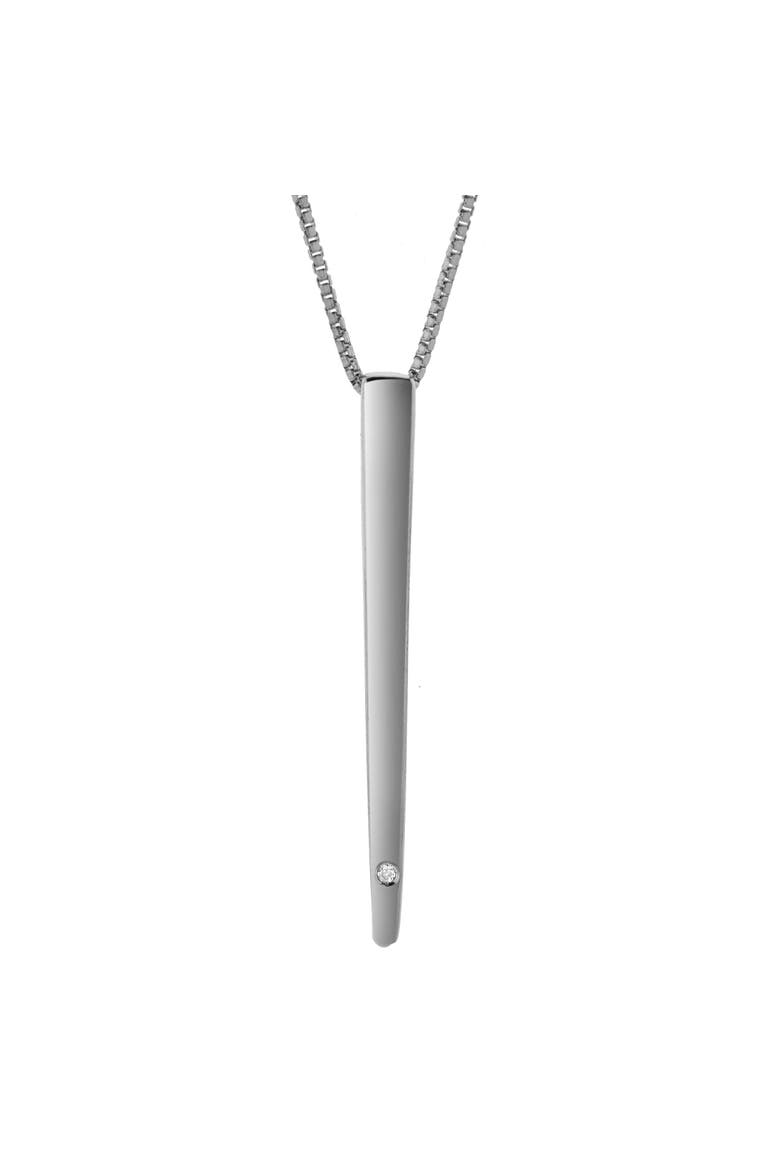 Kira Sterling Silver 0.08 Ct Diamond Bar Pendant, Alternate, color, 925 Sterling Silver