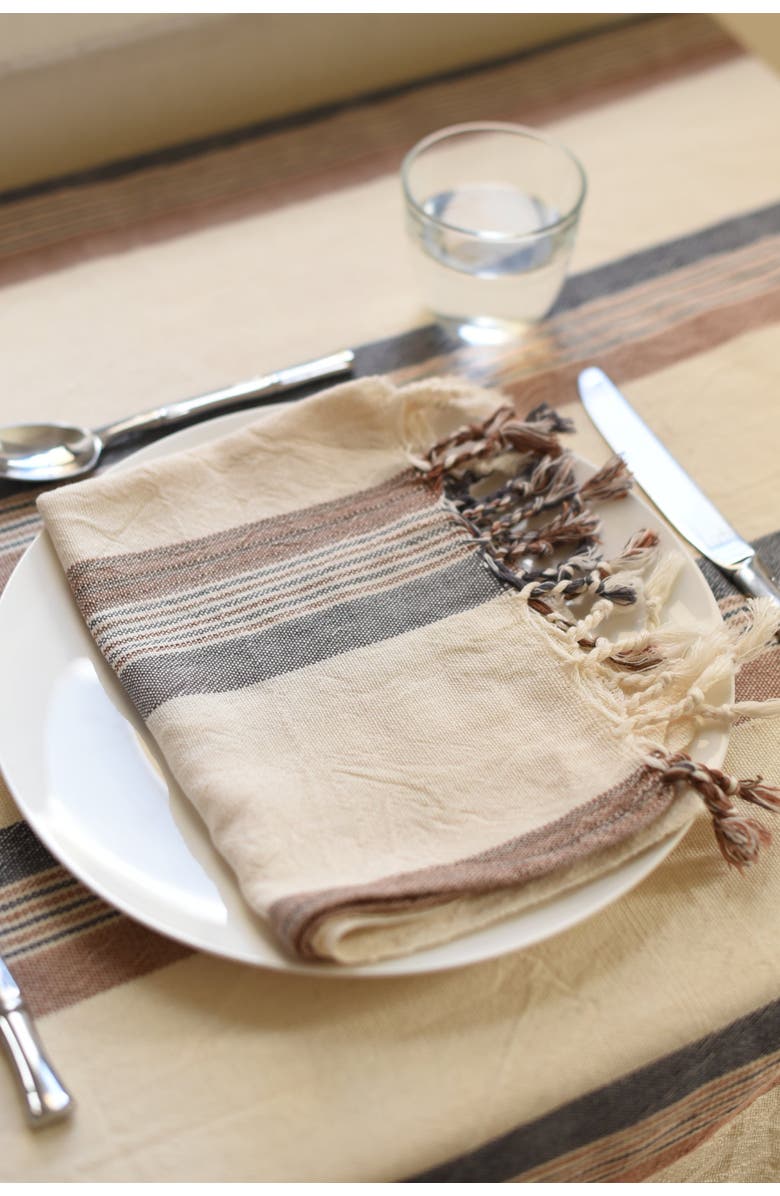 Home and Loft Nomad Hand Towel, Alternate, color, Brown/Cream