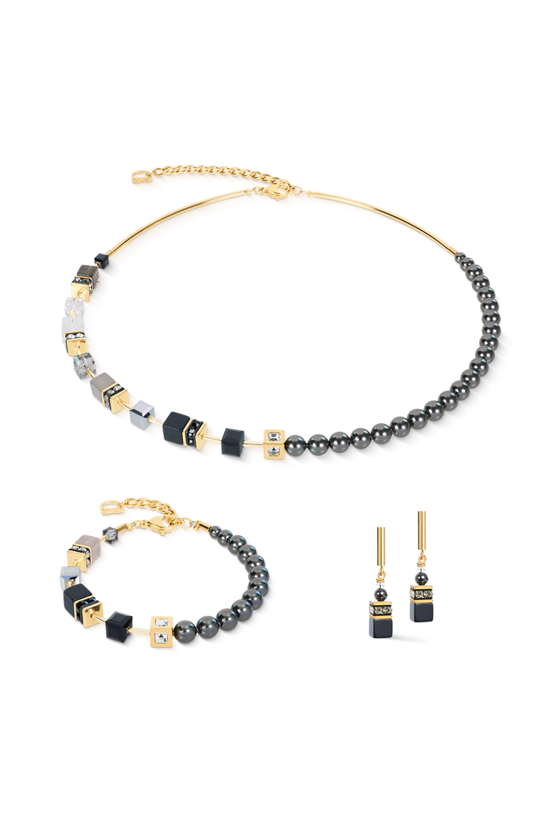 GeoCUBE® Precious Fusion Pearls Bracelet, Alternate, color, Grey-Gold