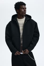 H&M Loose Fit Scuba Knit Zip-through Hoodie
