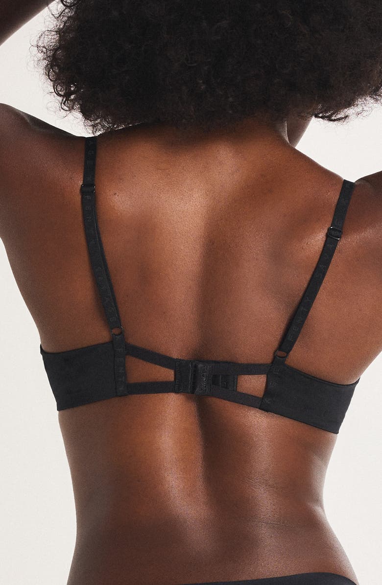 SAVAGE X FENTY Microfiber Rhinestone Underwire Push-Up Bra, Alternate, color, Black Caviar