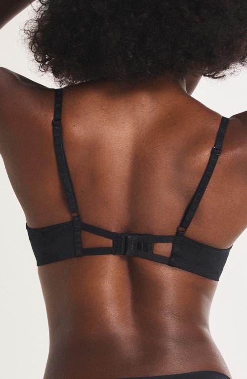 Savage X Fenty Microfiber Rhinestone Underwire Push-up Bra In Black