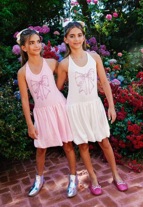 LOLA + THE BOYS LOLA + THE BOYS CRYSTAL BOW BUBBLE DRESS